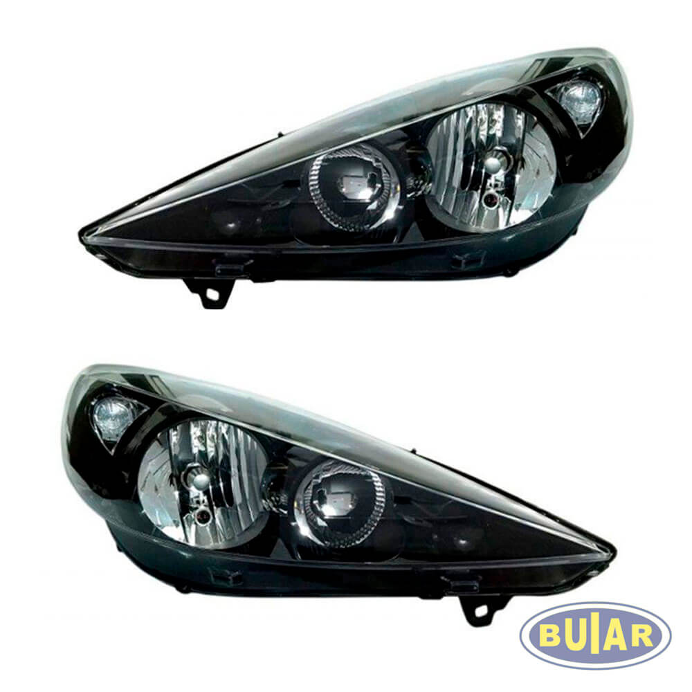 Farol Peugeot 207 e Hoggar 2007 a 2014 Mascara negra - Buiar Auto Pe�as - Com�rcio de Pe�as em Arauc�ria