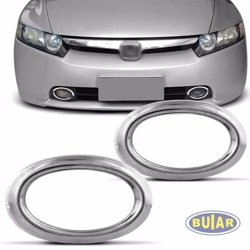 Moldura do farol de milha new civic 2005 a 2009 cromada - Buiar Auto Pe�as - Com�rcio de Pe�as em Arauc�ria
