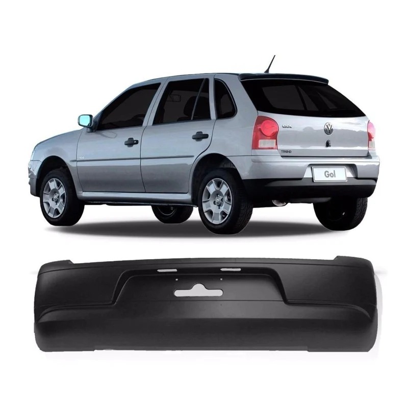 PARACHOQUE TRASEIRO GOL G4  2005 A 2010 PRETO LISO PARCIAL DTS 6451  - Buiar Auto Pe�as - Com�rcio de Pe�as em Arauc�ria