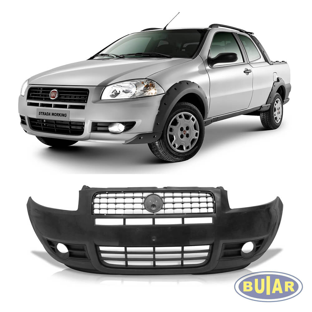 Parachoque Strada Working 2009 a 2013 dianteiro - Buiar Auto Pe�as - Com�rcio de Pe�as em Arauc�ria