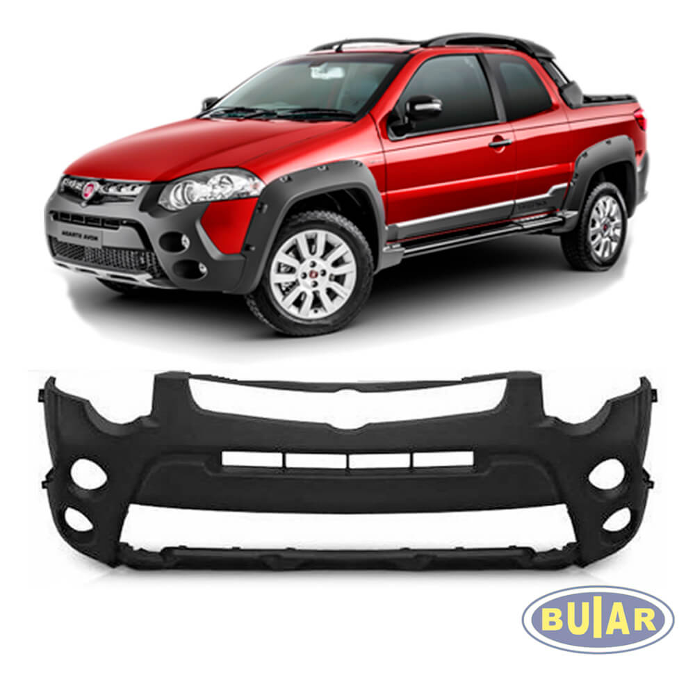 Parachoque Palio e Strada Locker e Adventure 2013 a 2017 cinza dianteiro - Buiar Auto Pe�as - Com�rcio de Pe�as em Arauc�ria