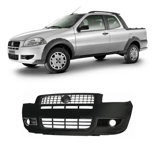 PARACHOQUE DIANTEIRO STRADA WORKING 2009 A 2013 PRETO LISO DTS 3461 - Buiar Auto Pe�as - Com�rcio de Pe�as em Arauc�ria