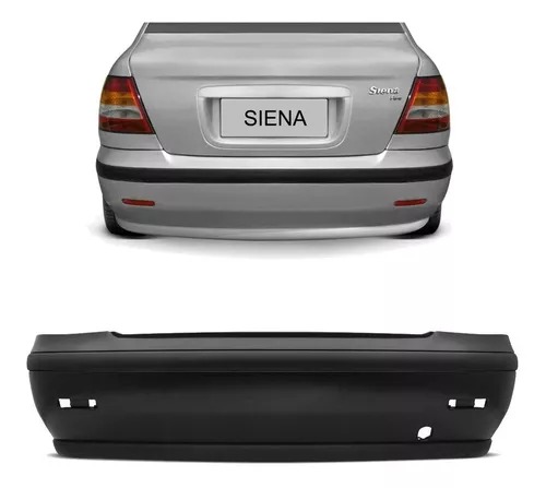 PARACHOQUE TRASEIRO SIENA 2001 A 2006  PRETO LISO DTS 3255 - Buiar Auto Pe�as - Com�rcio de Pe�as em Arauc�ria