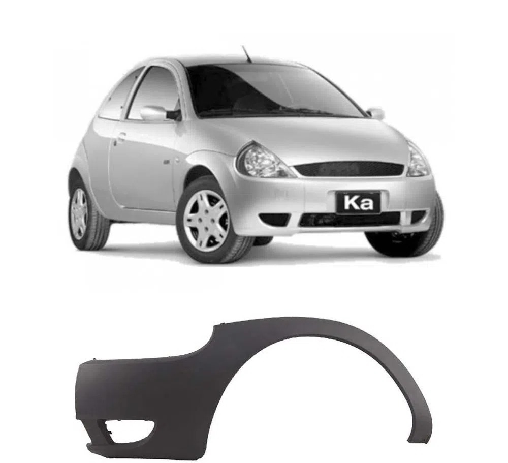 PARACHOQUE DIANTEIRO KA 1997 A 2002 PRETO TEXTURIZADO  DIREITO DTS 2620P - Buiar Auto Pe�as - Com�rcio de Pe�as em Arauc�ria