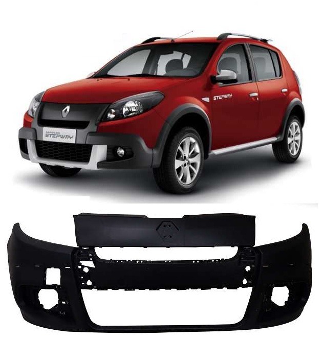 PARACHOQUE DIANTEIRO SANDERO STEPWAY 2012 A 2014 PRETO LISO DTS 4107 - Buiar Auto Pe�as - Com�rcio de Pe�as em Arauc�ria
