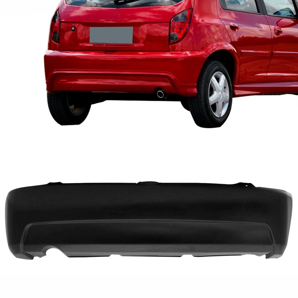 PARACHOQUE TRASEIRO CELTA  2007 A 2016 PRETO LISO DTS 1744 - Buiar Auto Pe�as - Com�rcio de Pe�as em Arauc�ria