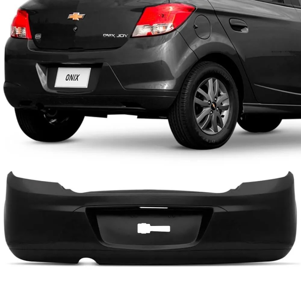 PARACHOQUE TRASEIRO ONIX 2012 A 2016 PRETO LISO DTS 1762 - Buiar Auto Pe�as - Com�rcio de Pe�as em Arauc�ria