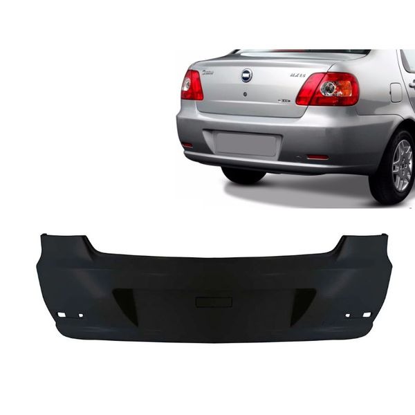 PARACHOQUE TRASEIRO SIENA 2005 A 2008 PRETO LISO DTS 3256 - Buiar Auto Pe�as - Com�rcio de Pe�as em Arauc�ria