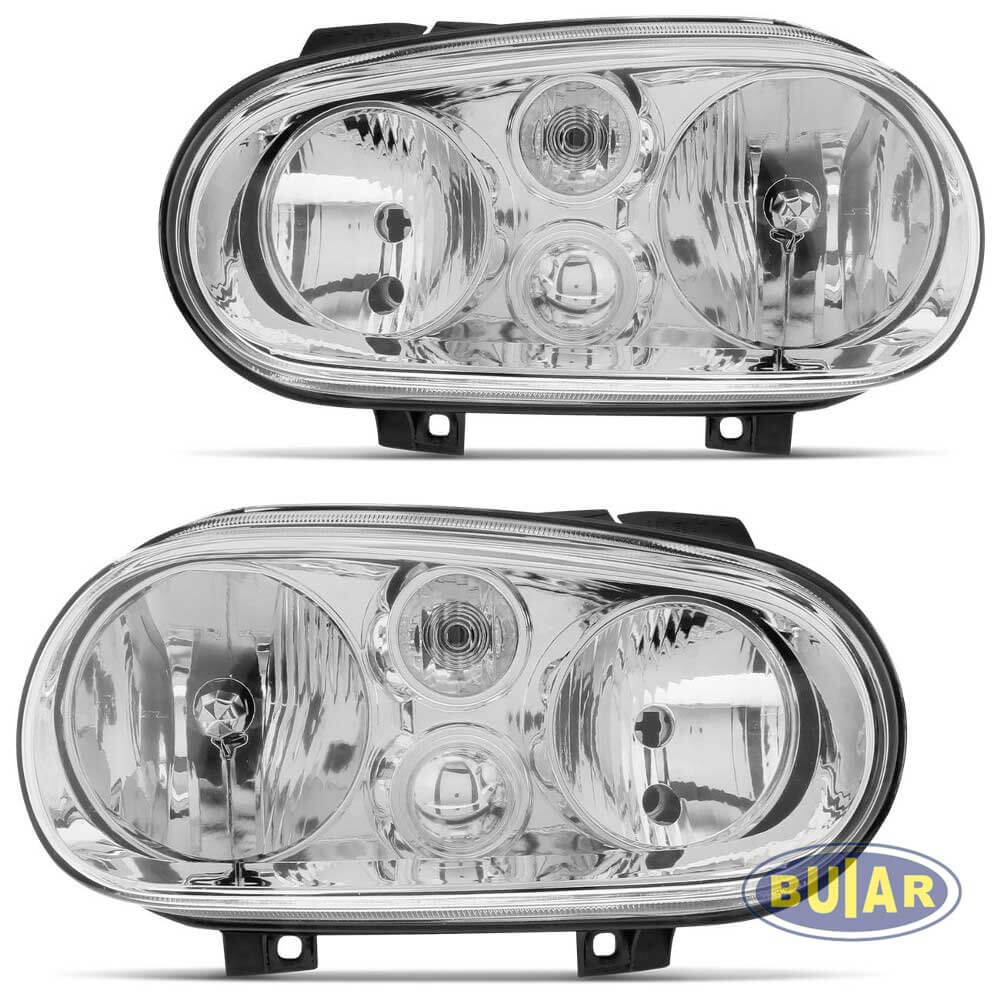 Farol Golf 1999 a 2006 sapão foco duplo cromado - Buiar Auto Pe�as - Com�rcio de Pe�as em Arauc�ria