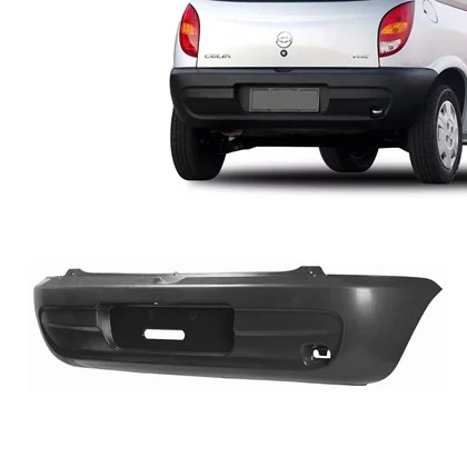 PARACHOQUE TRASEIRO CELTA 2000 A 2006 PRETO TEXTURIZADO DTS 1753 - Buiar Auto Pe�as - Com�rcio de Pe�as em Arauc�ria