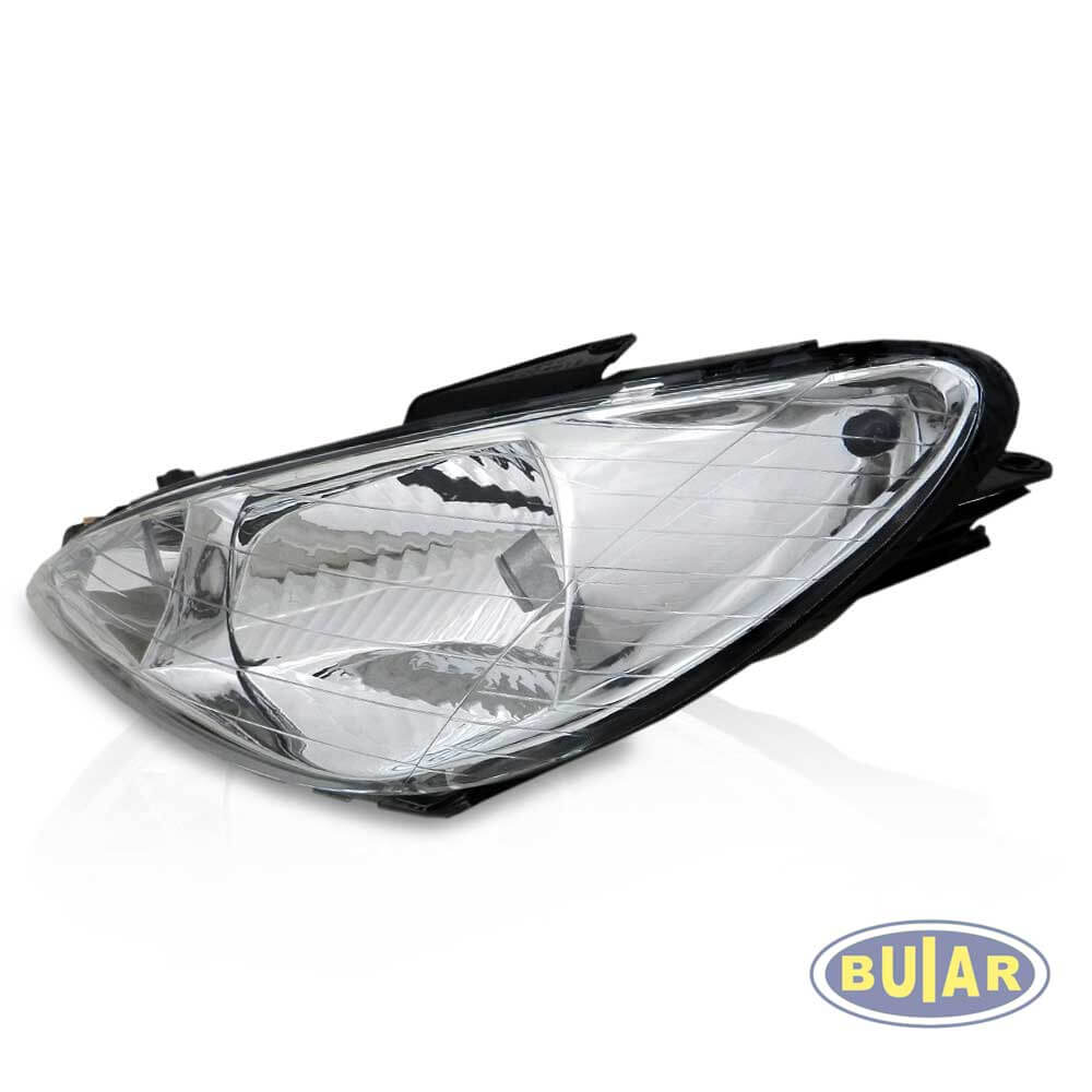 Farol Peugeot 206 1998 a 2011 lente lisa foco simples - Buiar Auto Pe�as - Com�rcio de Pe�as em Arauc�ria